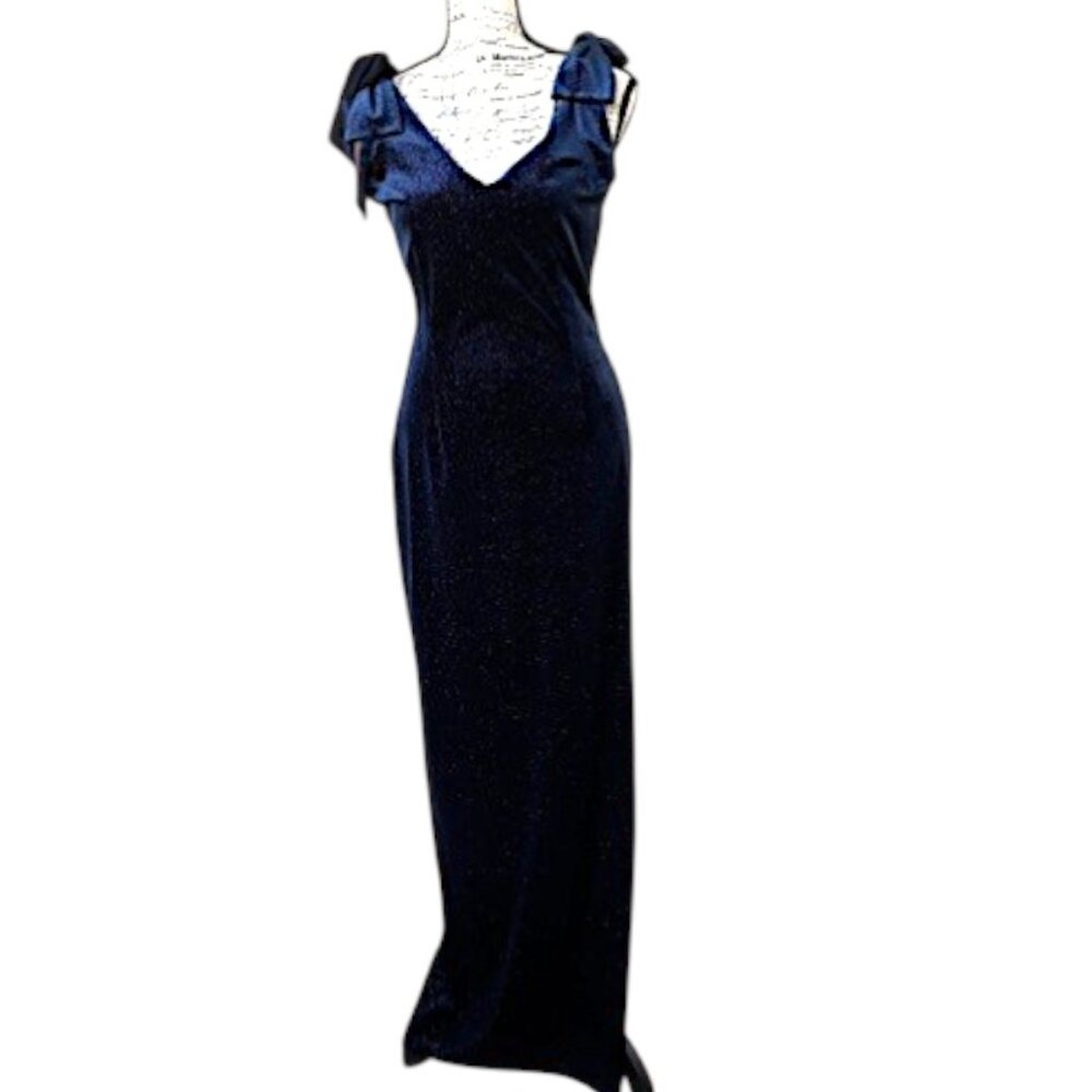 The Fashion Poet Velvet Glitter Gown